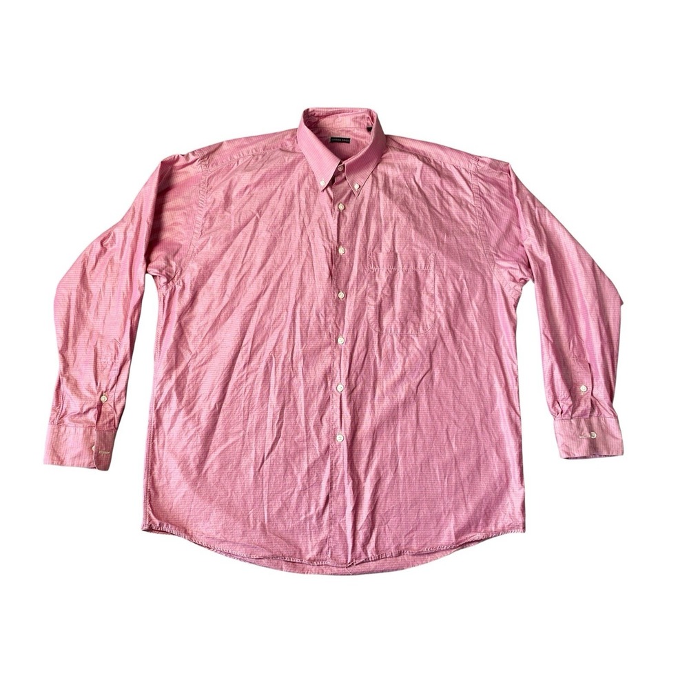 Gitman Bros Men's X-Large Button Down Shirt Red Check Cotton Made in USA
